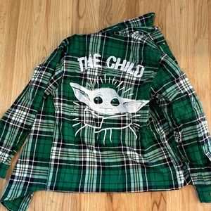 Star Wars NWT the child flannel button down shirt